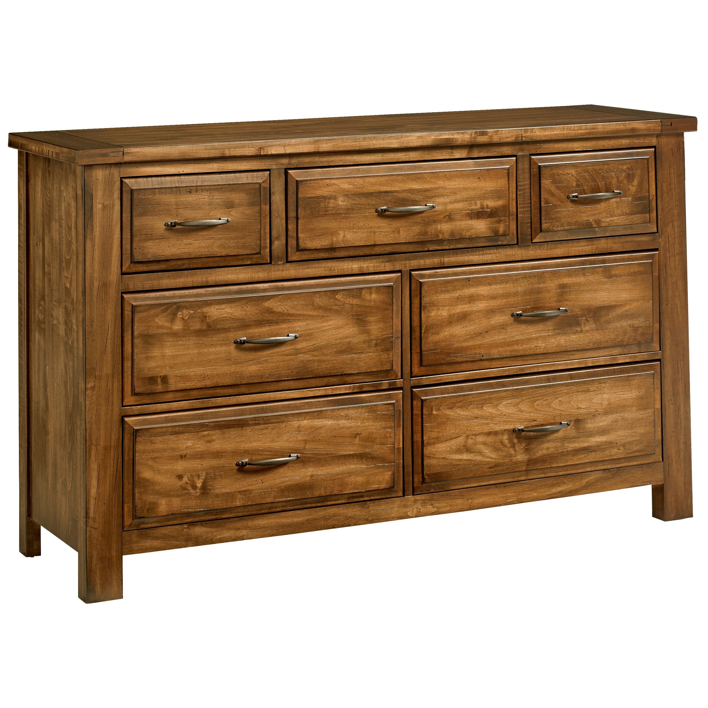 Virginia House Mt Airy 216847 Relaxed Vintage 7 Drawer Triple